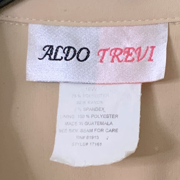 VINTAGE Aldo Trevi Tan Jacket Trench - Picture 6 of 10